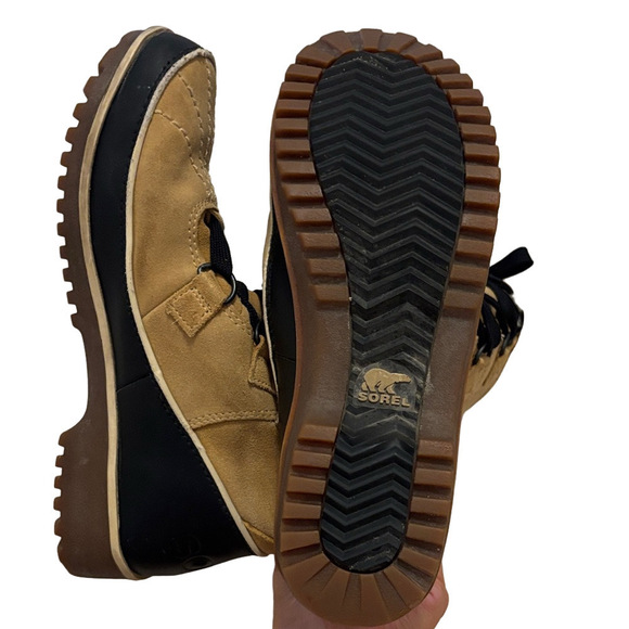 Sorel tivloli 2 Tan and Black Winter Rain Boots SZ 7 - Picture 12 of 14